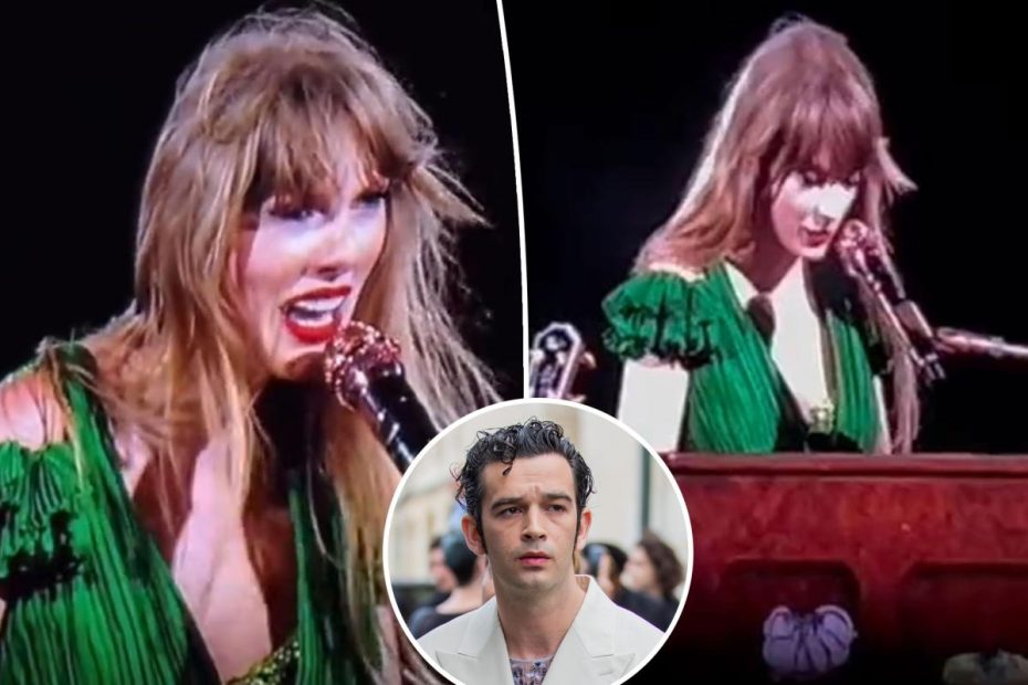 Taylor Swift gets emotional over breakup song amid Matty Healy split